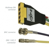 A multi DIN, BNC and single din connector, together with the micro BNC or HD BNC these are the CoaXPress connector types.